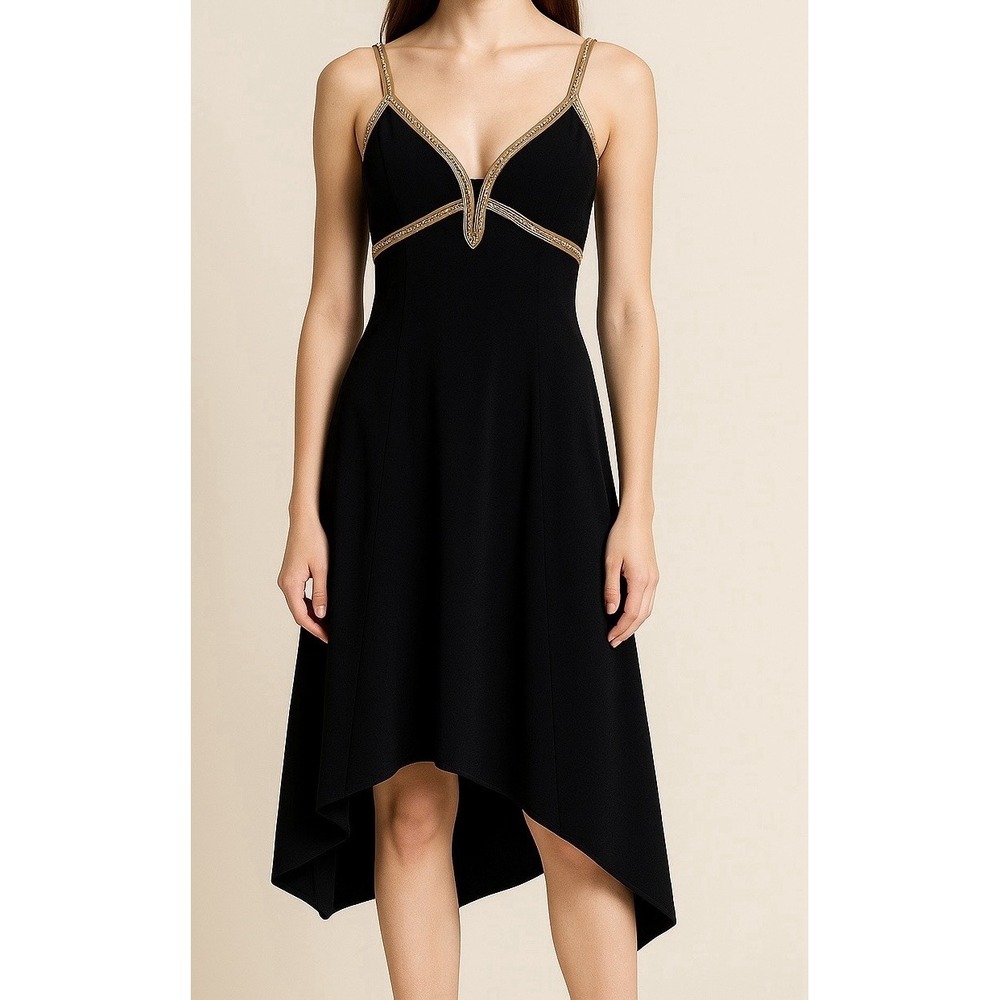 Outlooks Womens S Black Asymmetrical Tank Dress NWT 90s Y2K Whimsigoth Fairy